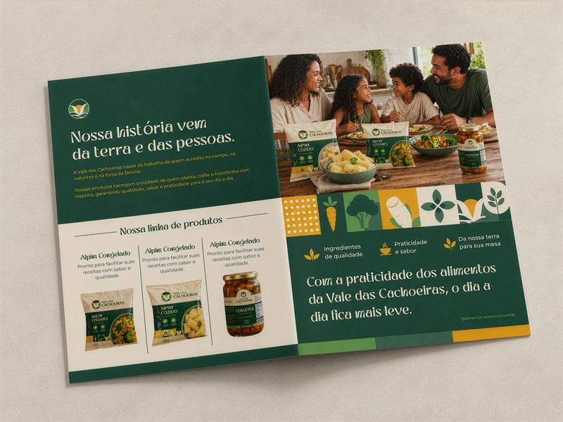Mockup do Folder Institucional da Marca